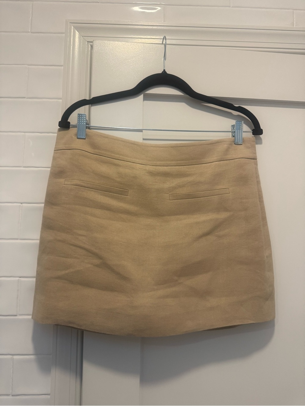 Veronica Beard Linen Mini Skort - Beige - 8